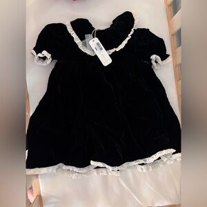 Girls black Amelia dress - 12 months